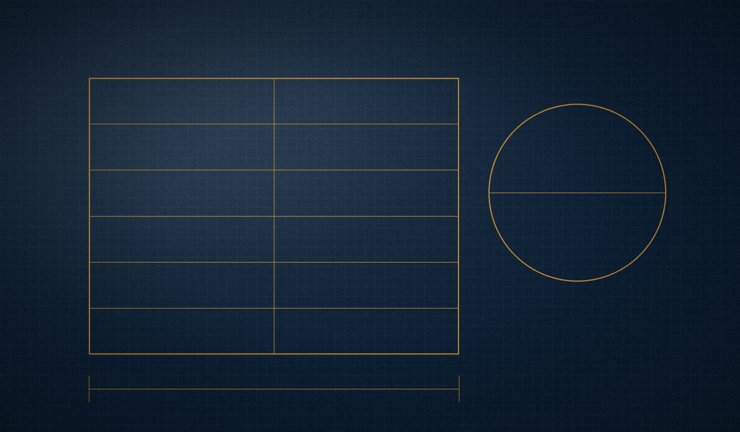 Engineering drawing on a drafting board